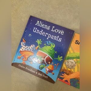 Two award winning preschool
Books. . Aliens love underpants. In a small
Pond